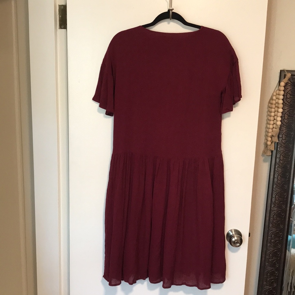 NEW Brickyard Buffalo Burgundy Dress. Medium - Picture 5 of 7